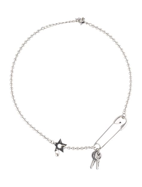 Christian Dior Safety Pin Necklace 